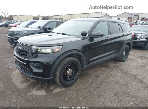 1FM5K8AB7MGA64866 2021 FORD POLICE INTERCEPTOR Black Vista tres cuartos delantera izquierda