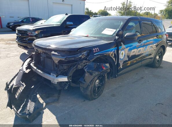 1FM5K8AB9NGA03763 2022 FORD POLICE INTERCEPTOR Black Передня ліва чверть