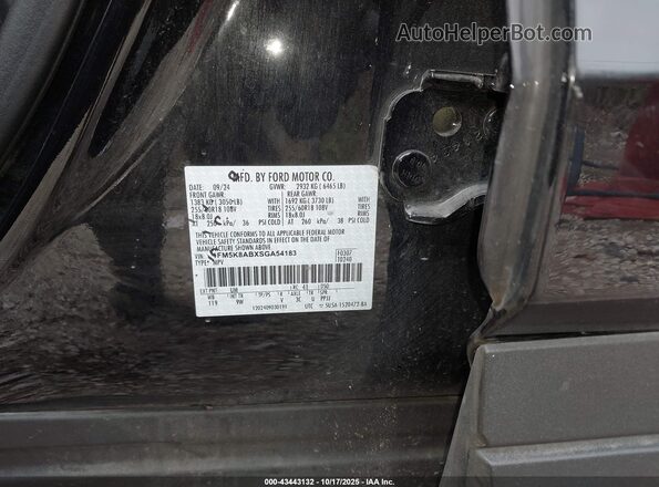 1FM5K8ABXSGA54183 2025 FORD POLICE INTERCEPTOR Black Engine compartment view