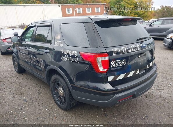 1FM5K8AR2JGA32724 2018 FORD POLICE INTERCEPTOR Black Tył lewy