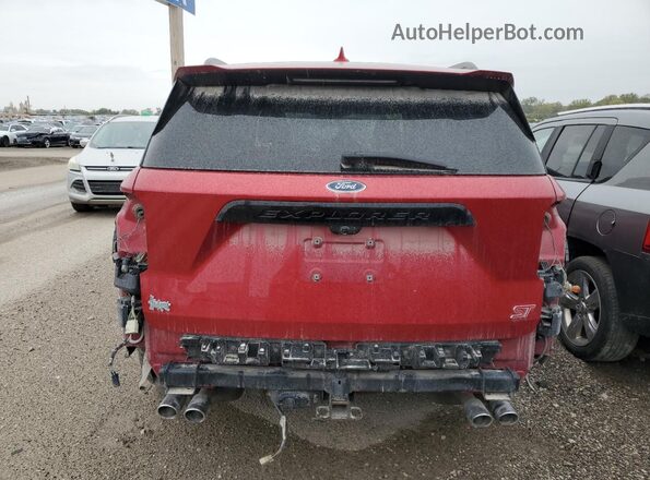 1FM5K8GC0LGC29722 2020 FORD FORD EXPLORER Red Widok z tyłu