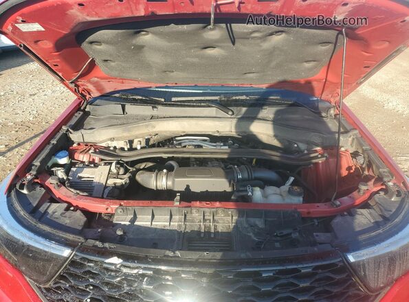 1FM5K8GC0LGC29722 2020 FORD FORD EXPLORER Red Widok komory silnika