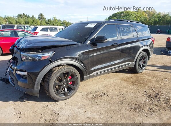 1FM5K8GC5LGC44877 2020 FORD FORD EXPLORER Black Vista tres cuartos delantera izquierda