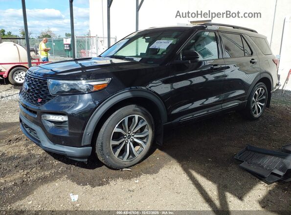 1FM5K8GC9LGC20369 2020 FORD FORD EXPLORER Black წინა მარცხენა ხედი სამი მეოთხედიდან