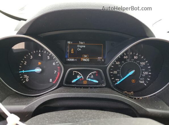 1FMCU0J9XHUD19775 2017 FORD ESCAPE Серый Вид щитка приборов
