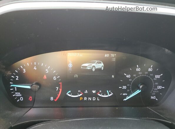 1FMCU9G65LUC69698 2020 FORD ESCAPE Gray Widok zestawu wskaźników