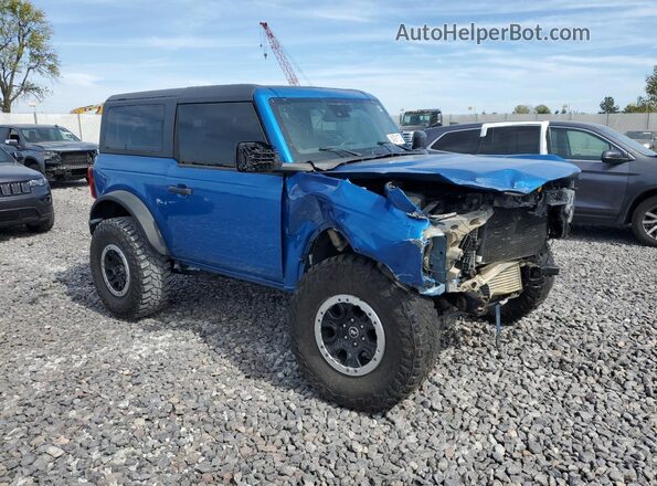 1FMDE5CP3MLB05902 2021 FORD BRONCO Синий Передняя правая четверть
