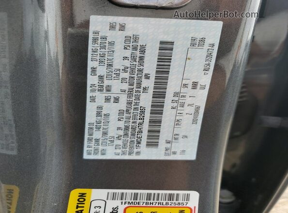 1FMDE7BH7RLB25857 2024 FORD BRONCO Gray VIN კოდის სტიკერის ხედი