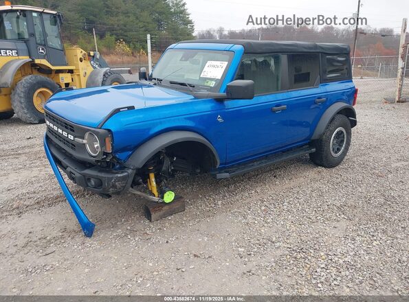 1FMEE5DP5NLB55141 2022 FORD BRONCO Синий Передняя левая четверть