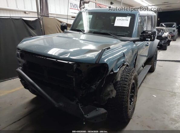 1FMEE5EP4MLA40804 2021 FORD BRONCO Blue Առջևի ձախ երեք քառորդ տեսարան