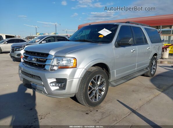 1FMJK1HT7GEF17078 2016 FORD EXPEDITION EL Silver წინა მარცხენა ხედი სამი მეოთხედიდან