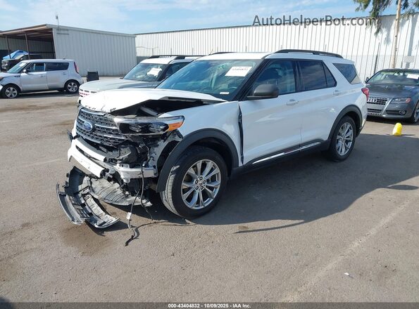 1FMSK7DH0LGD17568 2020 FORD FORD EXPLORER White წინა მარცხენა ხედი სამი მეოთხედიდან