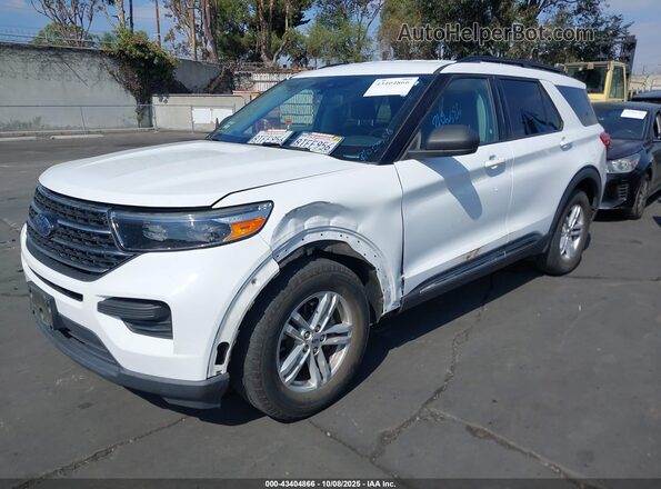 1FMSK7DH8LGC82021 2020 FORD FORD EXPLORER White წინა მარცხენა ხედი სამი მეოთხედიდან
