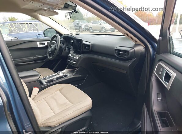 1FMSK8BH9LGA93323 2020 FORD FORD EXPLORER Blue Vista interior delantera