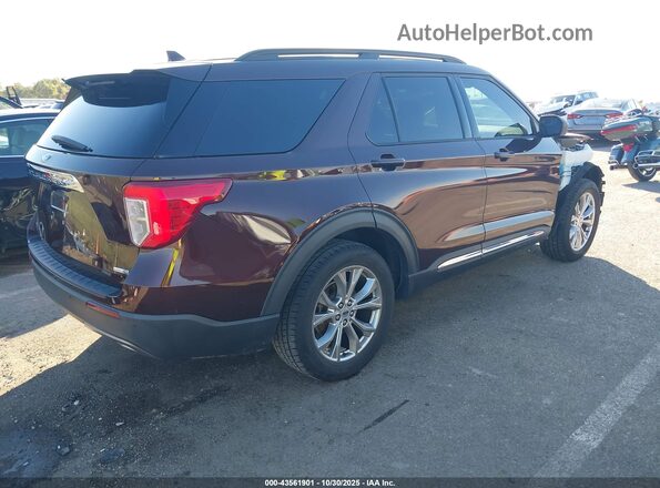 1FMSK8DH5LGA37232 2020 FORD FORD EXPLORER Burgundy უკანა მარჯვენა