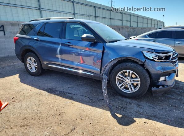 1FMSK8DH5LGC46728 2020 FORD FORD EXPLORER Бирюзовый Передняя правая четверть