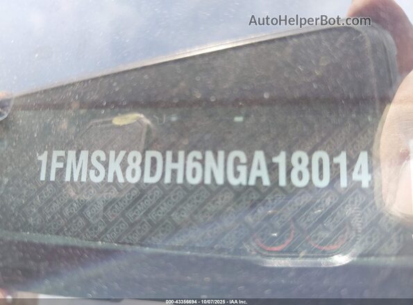 1FMSK8DH6NGA18014 2022 FORD FORD EXPLORER Black Вид підкапотного простору