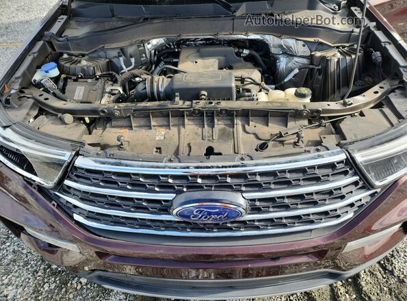 1FMSK8DH7LGB32763 2020 FORD FORD EXPLORER Бордовый Вид подкапотного пространства