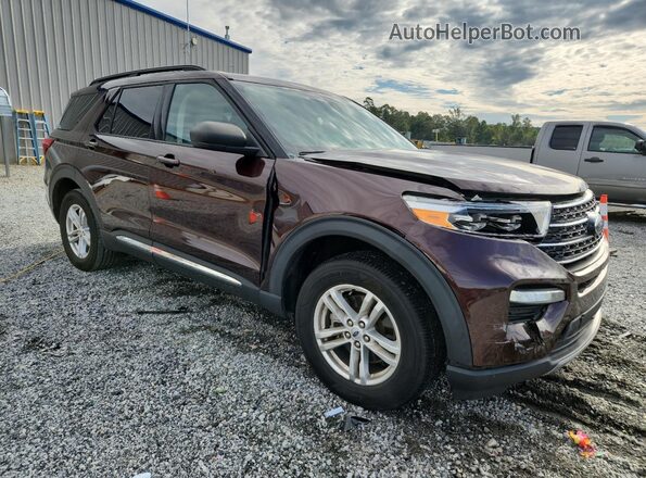 1FMSK8DH7LGB32763 2020 FORD FORD EXPLORER Бордовый Передняя правая четверть
