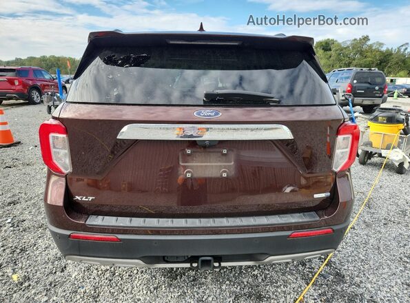 1FMSK8DH7LGB32763 2020 FORD FORD EXPLORER Бордовый Вид сзади