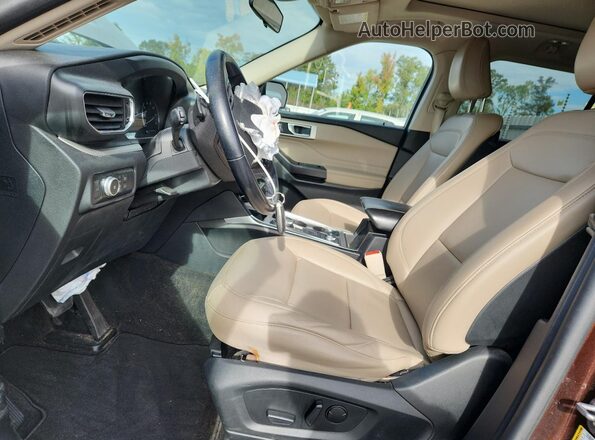 1FMSK8DH7LGB32763 2020 FORD FORD EXPLORER Бордовый Вид салона спереди