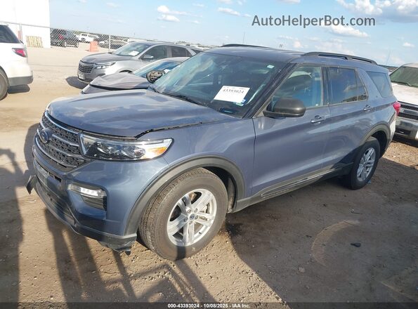1FMSK8DHXMGA80465 2021 FORD FORD EXPLORER Blue Առջևի ձախ երեք քառորդ տեսարան
