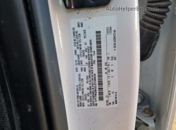 1FT7W2B62LEC68839 2020 FORD F250 White Вид наклейки з VIN-кодом
