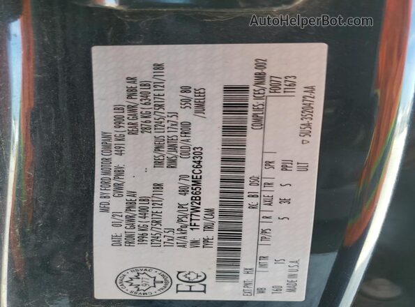 1FT7W2B65MEC64303 2021 FORD F250 Blue 