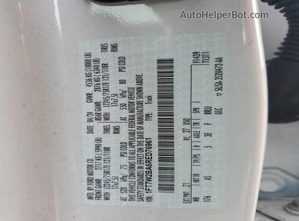 1FT7W2BA6RED76961 2024 FORD F250 White Engine compartment view