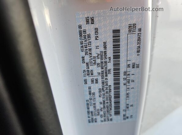 1FT7W2BA9REF78919 2024 FORD F250 White Vista del compartimento del motor