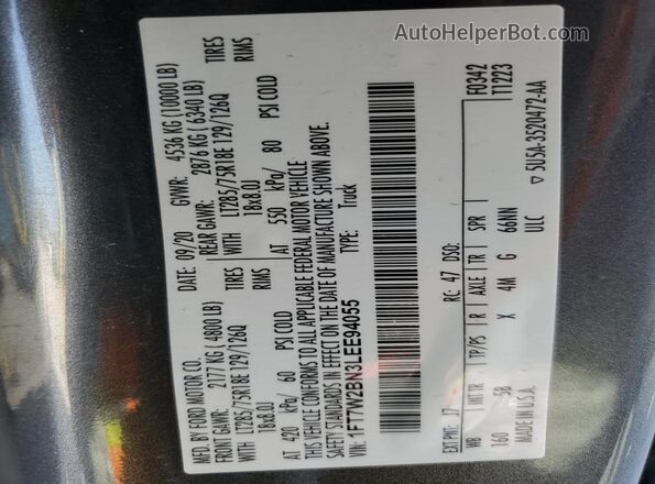 1FT7W2BN3LEE94055 2020 FORD F250 Gray Engine compartment view