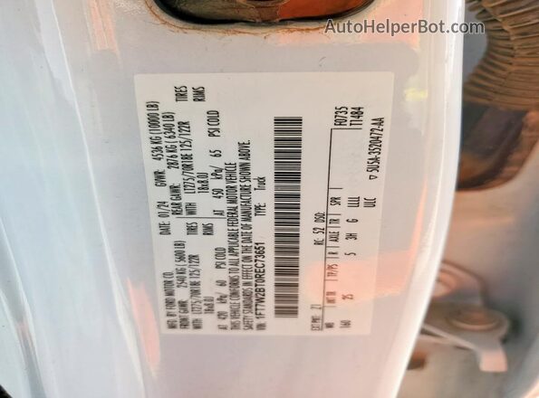 1FT7W2BT0REC73651 2024 FORD F250 White Widok komory silnika