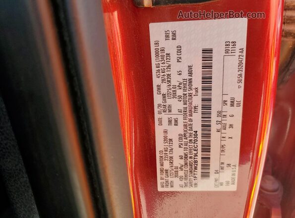 1FT7W2BT9LEC70304 2020 FORD F250 Red Շարժիչի բաժամունքի տեսք