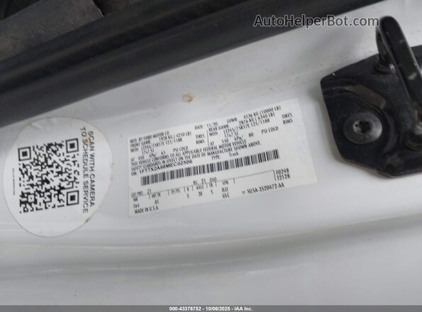 1FT7X2A68MEC02506 2021 FORD F-250 White Widok komory silnika