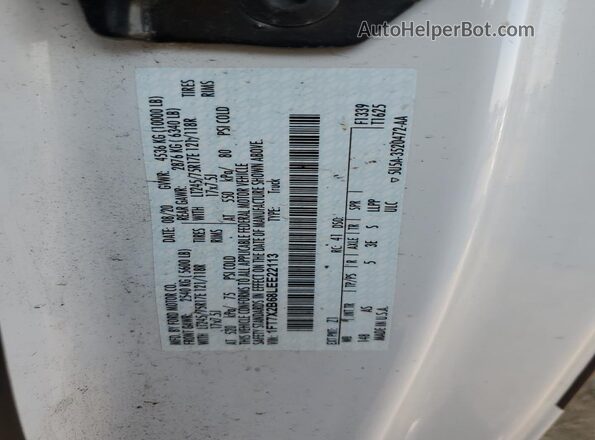 1FT7X2B68LEE22113 2020 FORD F250 White ძრავის განყოფილების ხედი