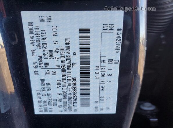 1FT8W2BN5SED68685 2025 FORD F250 Blue VIN կոդի պիտակի տեսք