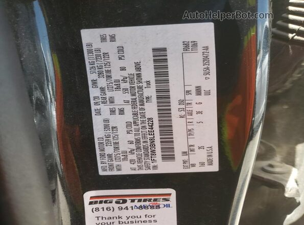 1FT8W3BN8LEE44228 2020 FORD F350 Black Vista del compartimento del motor