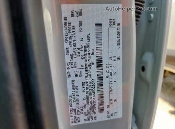 1FT8W3DT6SED29041 2025 FORD F350 Gray 
