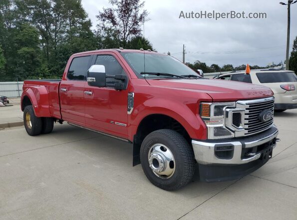 1FT8W3DT7LEC91370 2020 FORD F350 Red წინა მარჯვენა