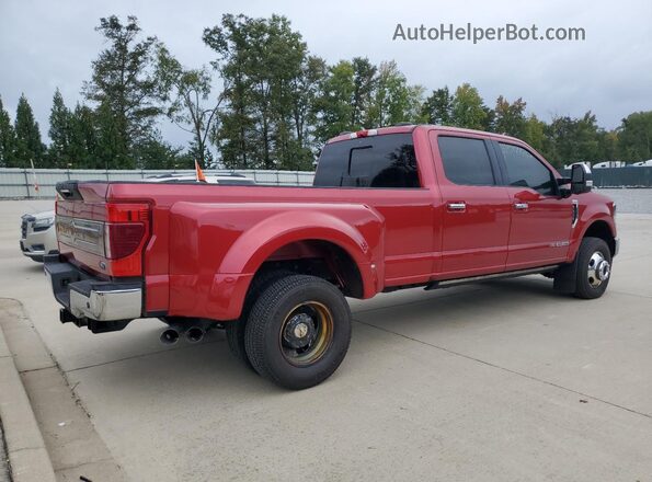 1FT8W3DT7LEC91370 2020 FORD F350 Red უკანა მარჯვენა