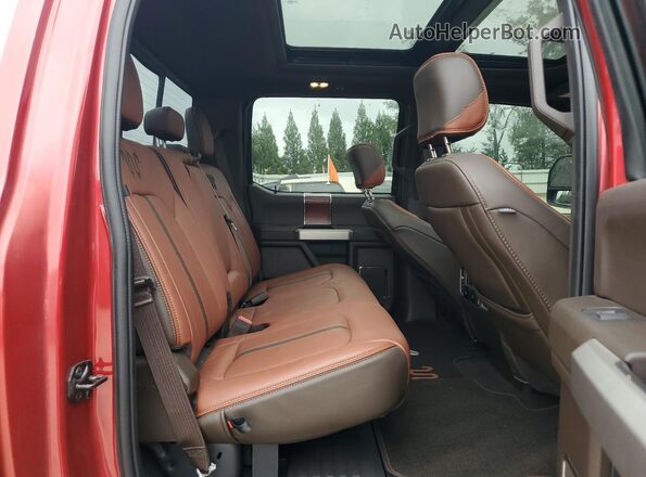 1FT8W3DT7LEC91370 2020 FORD F350 Red უკანა სავარძლების ხედი