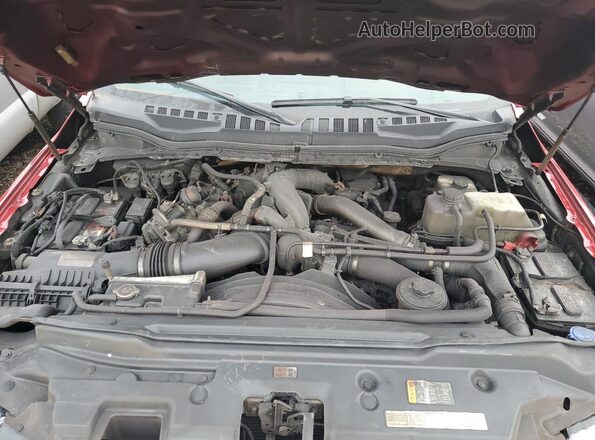 1FT8W3DT7LEC91370 2020 FORD F350 Red უკანა სალონის ხედი