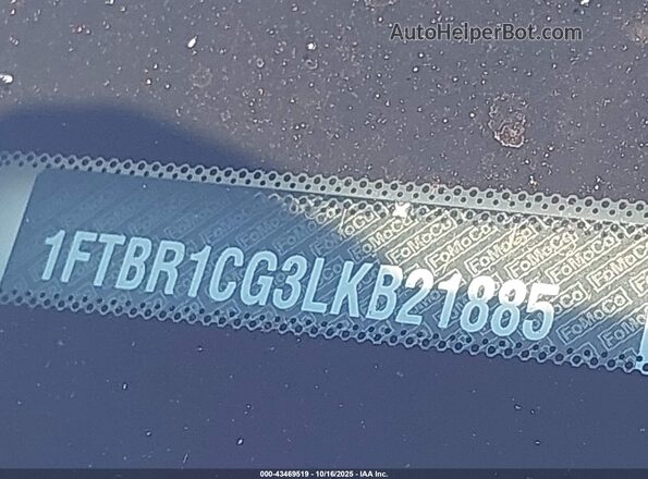 1FTBR1CG3LKB21885 2020 FORD TRANSIT-250 Белый Вид подкапотного пространства