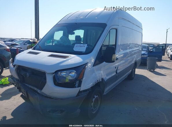 1FTBW3X88MKA61112 2021 FORD TRANSIT-350 White წინა მარცხენა ხედი სამი მეოთხედიდან