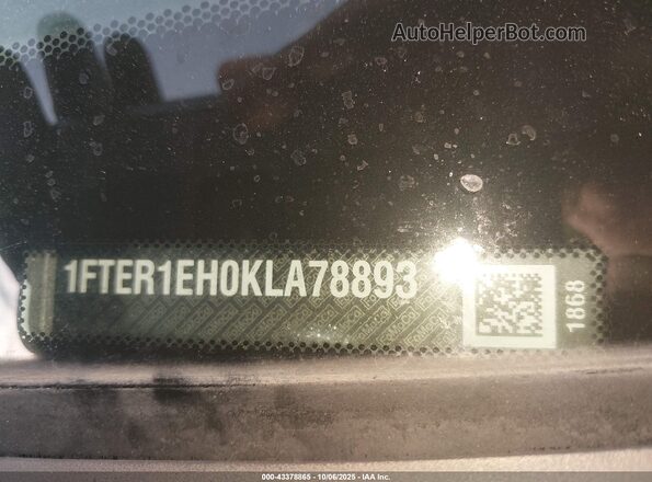 1FTER1EH0KLA78893 2019 FORD RANG Silver Widok komory silnika