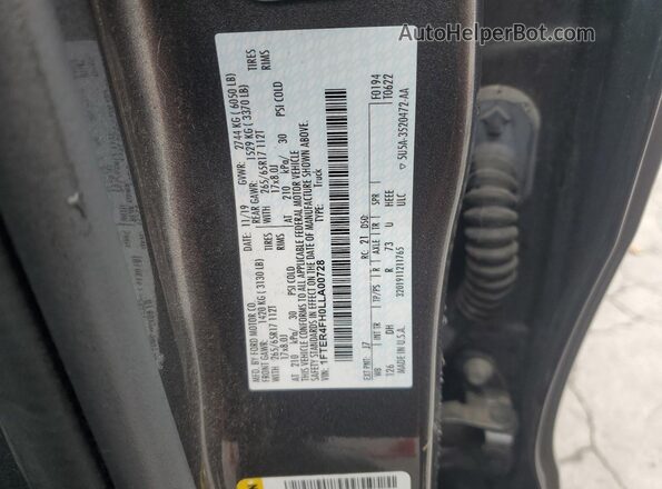 1FTER4FH0LLA00728 2020 FORD RANG Gray Вид підкапотного простору