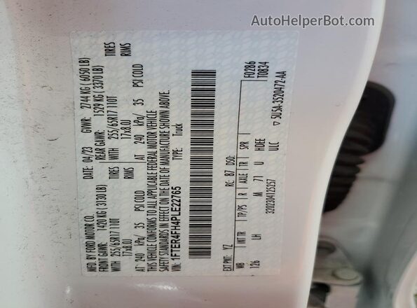 1FTER4FH4PLE22765 2023 FORD RANG White 