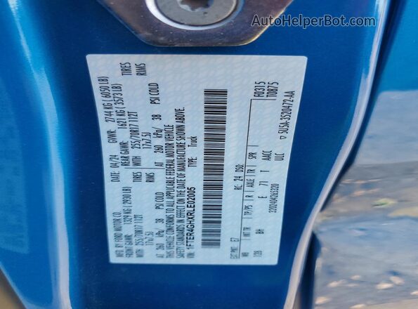 1FTER4GHXRLE02005 2024 FORD RANG Blue ძრავის განყოფილების ხედი