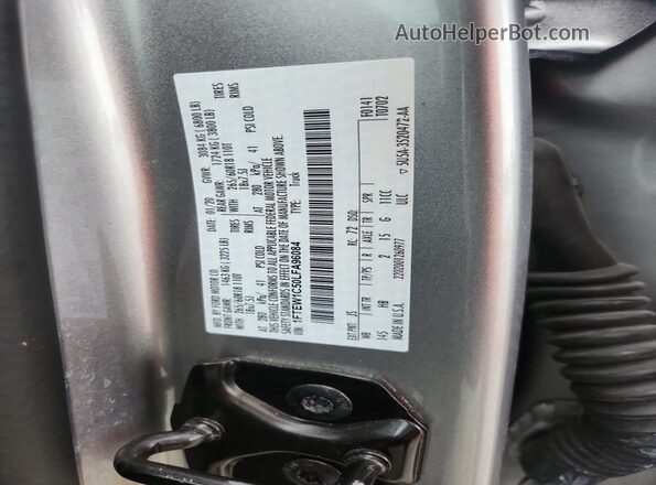 1FTEW1C50LFA96084 2020 FORD F150 Silver VIN კოდის სტიკერის ხედი
