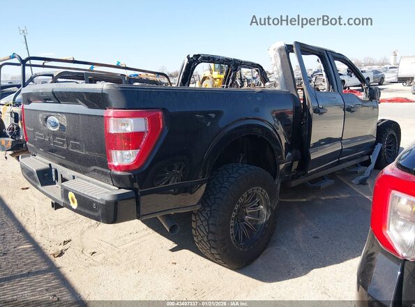 1FTEW1C50NKD20707 2022 FORD F150 Черный Задняя правая четверть